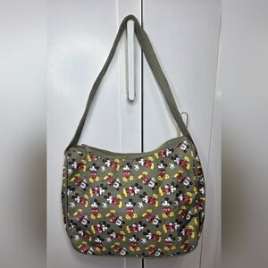 Disney Mickey Mouse Olive Green Shoulder Bag NWOT